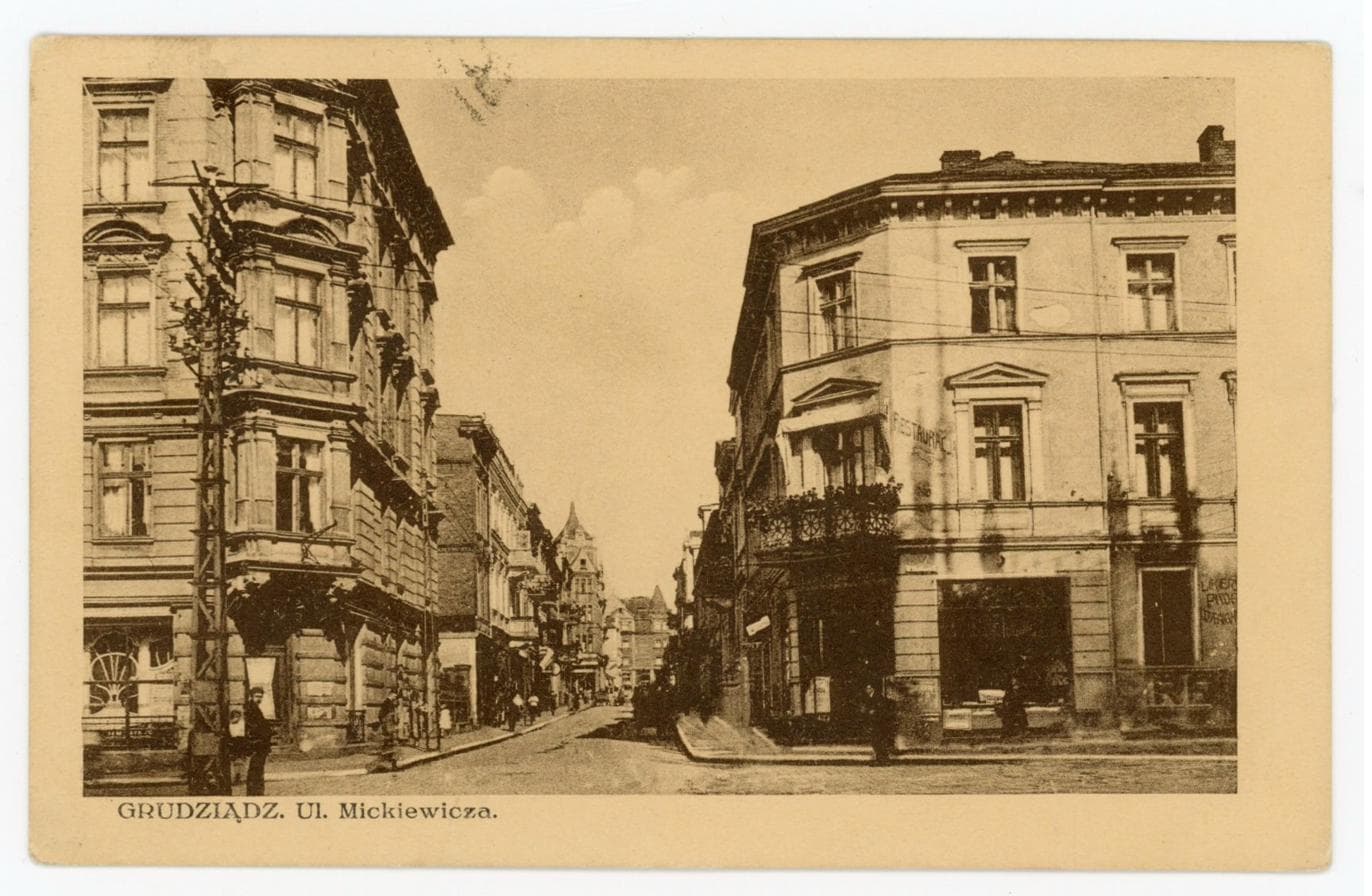 Pocztówka ul. Mickiewicza w Grudziądzu